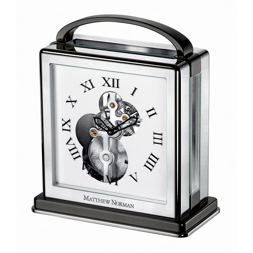 Matthew Norman Time Gallery Modern Table Clock from Swiss Master Clock Makers - 8 Day Manual Wind Clock - Time for a Clock