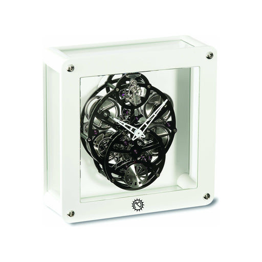 Matthew Norman Audacieuse Modern Table Clock from Swiss Master Clock Makers - 40 Day Manual Wind Clock - Time for a Clock