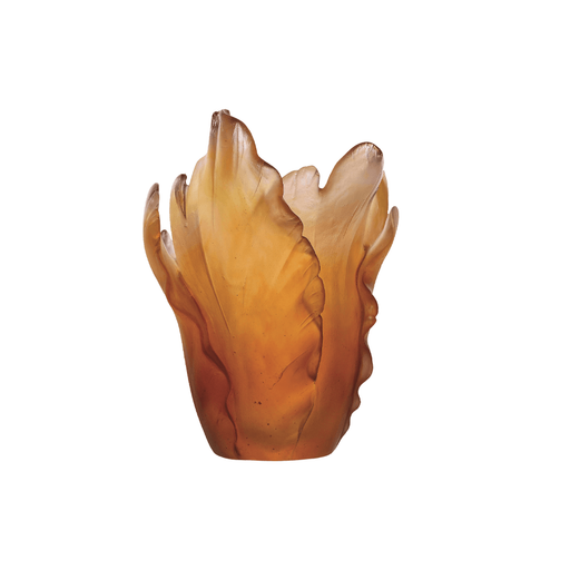 Daum - Crystal Tulip Vase in Amber - Time for a Clock