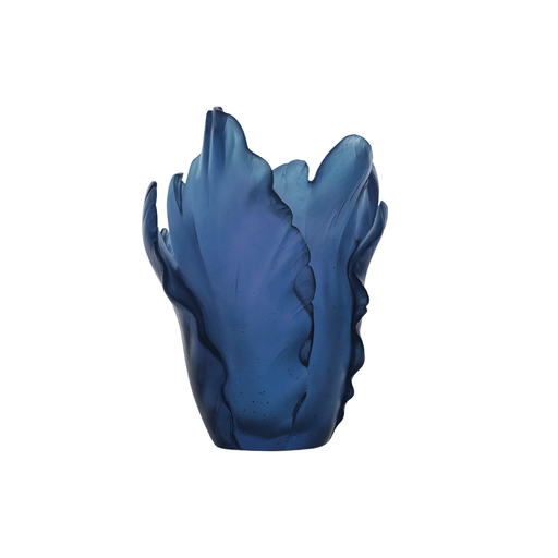 Daum - Crystal Tulip Vase in Blue - Time for a Clock