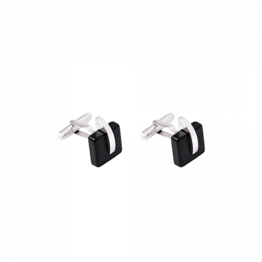 Daum - Eclipse Crystal Cufflinks in Black - Time for a Clock