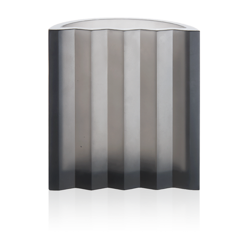 Daum - Crystal ZigZag Vase in Grey by Victoria Wilmotte 300 Ex - Time for a Clock