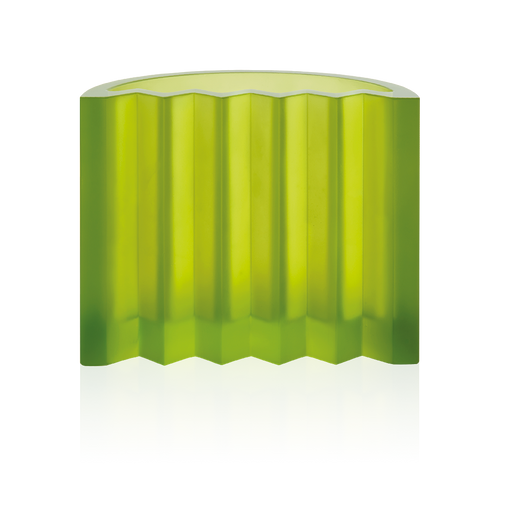 Daum - Crystal ZigZag Vase in Green by Victoria Wilmotte - Time for a Clock